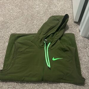 Nike Olive Green Hooded Golf Vest